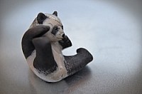 Petit Panda, Céramique Raku, h : 10 cm. Sur Commande
