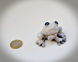 Grenouille. En attente de stock mais peut être commandé. Délai 1 mois. h : 5 cm