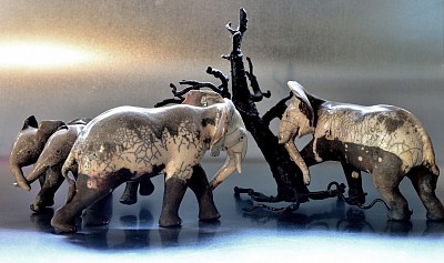 Famille éléphant d'Afrique