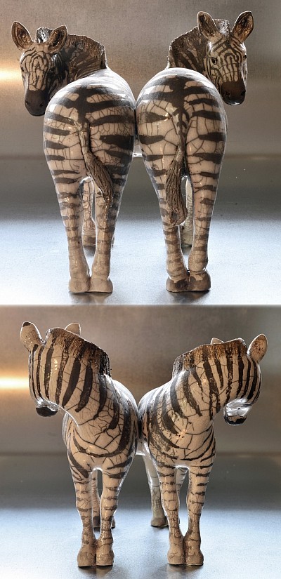 Regard'2'zebres, h : 22 cm, L : 24 cm, 1250 euros